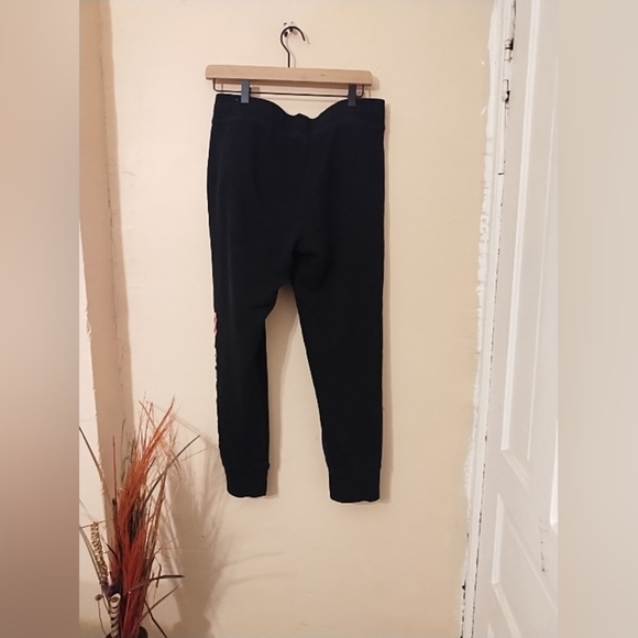 PINK Victoria's Secret Black Joggers Colored Tie Dye Pink Logo - Picture 2 of 7